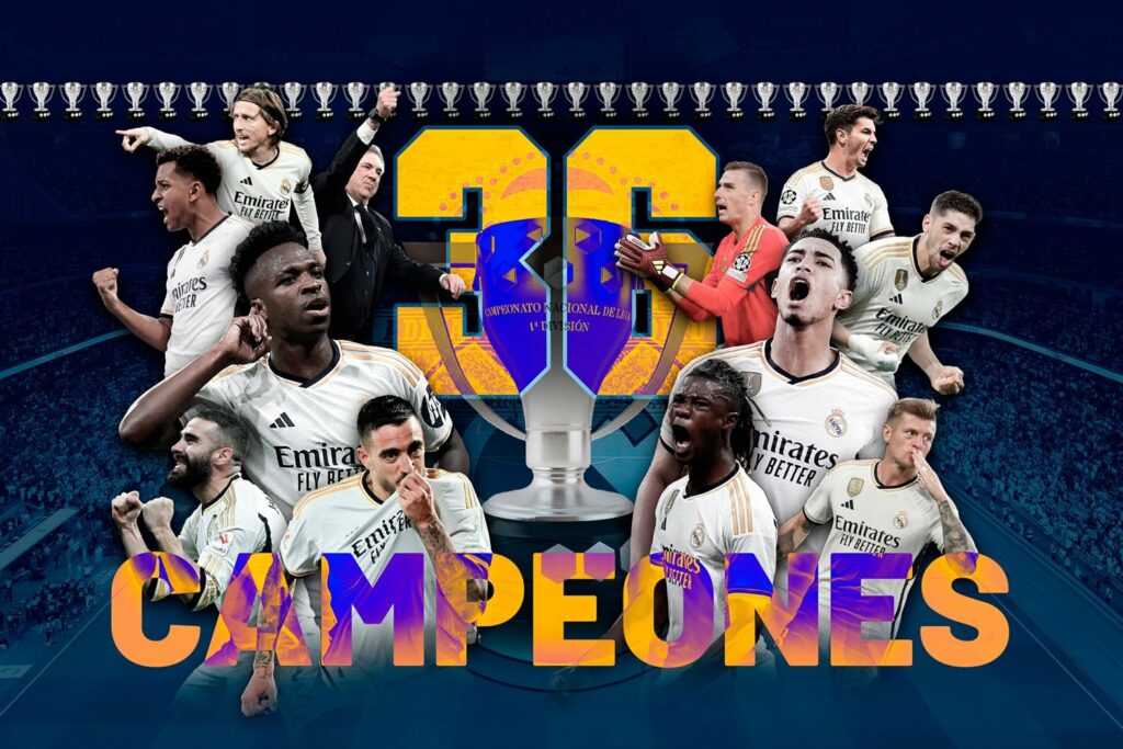 Real đã có 36 lần vô địch La Liga trong lịch sử